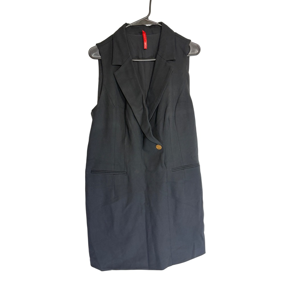 Spanx Ponte Vest Dress XL Classic Black Sleeveless Gold Button 20897R NWT